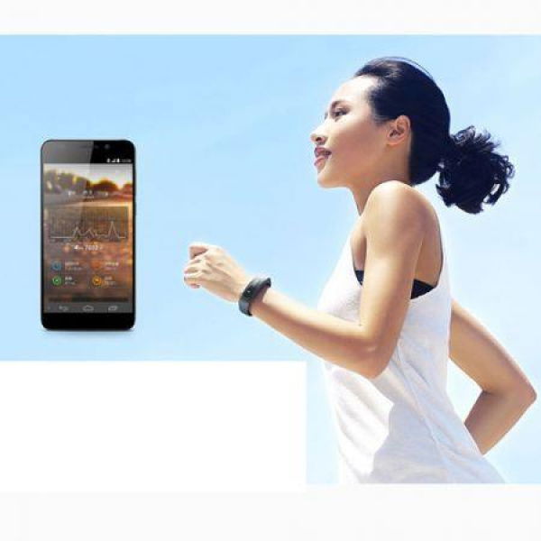 Smart Wristwatch Bracelet Waterproof IP57 Bluetooth 4.0 For IOS Android - Black.
