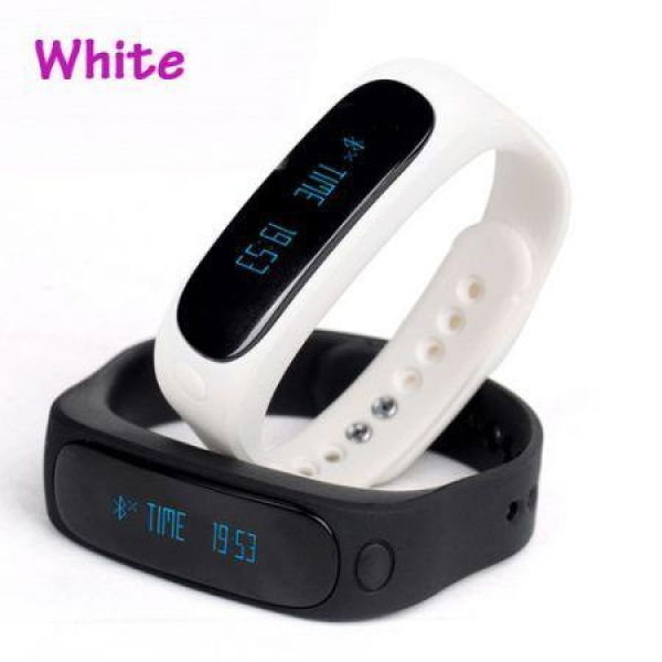 Smart Wristwatch Bracelet Waterproof IP57 Bluetooth 4.0 For IOS Android - White.