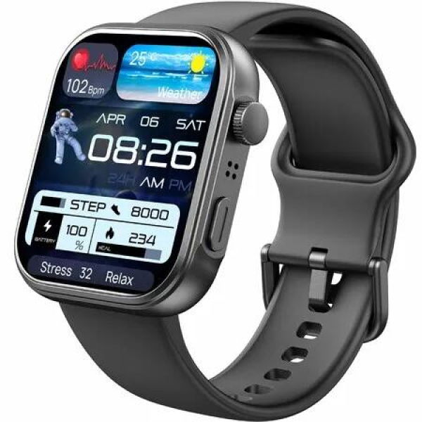 Smartwatch 1.85' AMOLED Ultra-Clear Screen Dynamic Watch Faces Bluetooth Call,100+ Sports Modes Fitness Activity Tracker