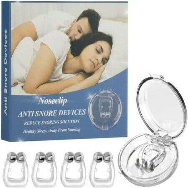 Snore Stopper Anti-Snoring Devices Anti-Snoring Nose Clip Stop Snoring Hale Breathing Aid Silicone Magnetic Snore Stopper Stop Snoring Immediately Snoring Solution (4 Pcs)