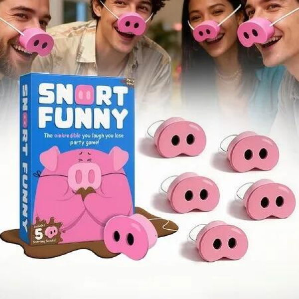 Snort Funny Party Card Games,The Oinkcredible You Laugh You Lose Party Game Pig Game with 150 Challenge Cards Fun Family Reunion Games for Groups