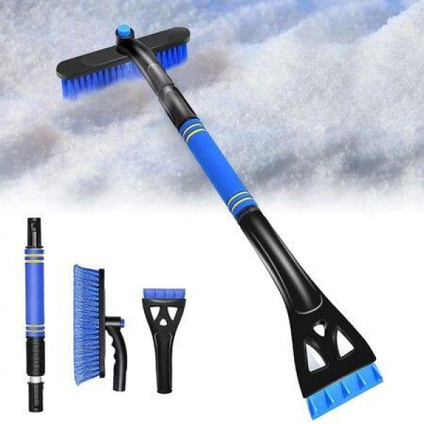 Snow Brush With Pivot Head Windshield Scraper Brush Retractable Winter Ice Remover