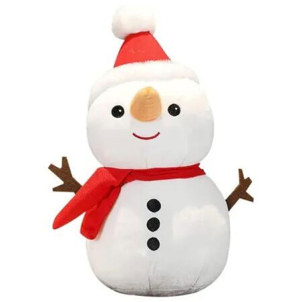 Snowman Plush Toy, 23CM Snowman Stuffed Toy, Christmas Plush Toys Xmas Decoration Indoor, Snowman