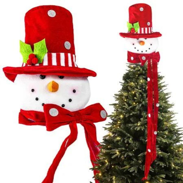 Snowman Tree Top Decoration Snowman Doll Design Ideal For Christmas Tree Decorations And Home Living Room Decor