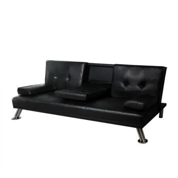 Sofa Bed Adjustable Recliner Black