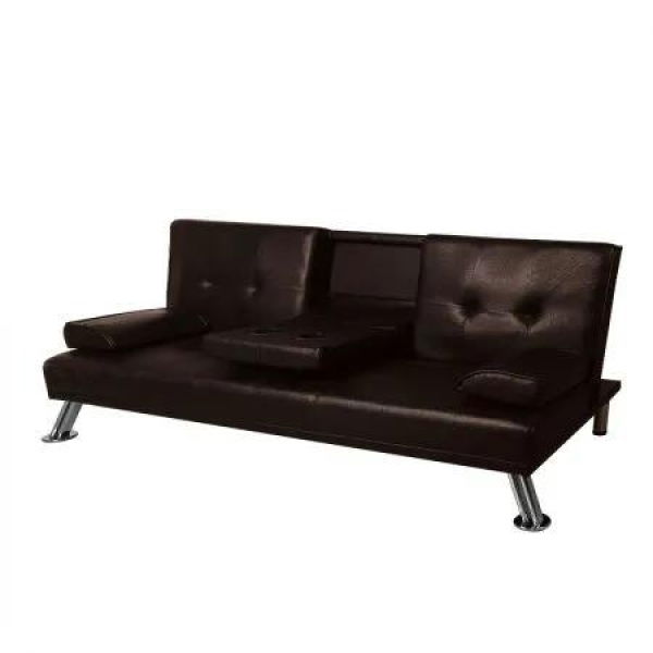 Sofa Bed Adjustable Recliner Brown