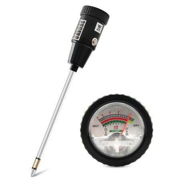 Soil Ph Moisture Meter Tester Hydroponics Analyzer Long Water Quality Plants Soil Moisture Detector 3-8 Ph 1-8 Moisture