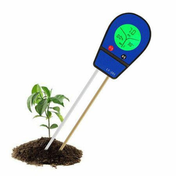 Soil PH Tester 3-in-1 LCD Soil Moisture/Temperature/pH Tester Garden Planting Soil Detector Soil Temperature Test Soil Detection Device.