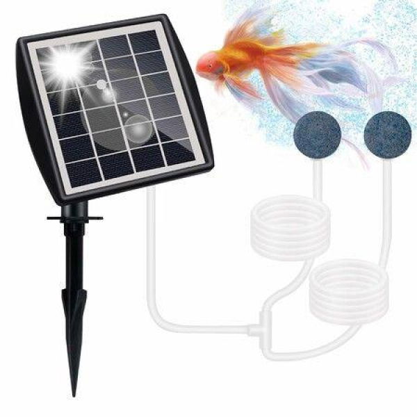 Solar Air Pump-2 Modes Solar Pond AeratorAquarium Air Pump AeratorPond Air Pump For Outdoor Fish Air PumpAquaculture Hydroponics 2W