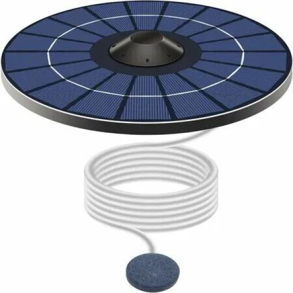 Solar Air Pump Floating Oxygenator Pond Aerator 25W Air Hoses Bubble Stone Water Circulation Eco-Friendly