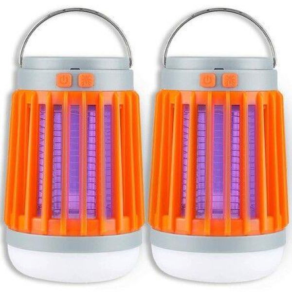 Solar Bug Zapper Outdoor,Buzz Blast Pro,Cordless & Rechargeable Mosquito Zapper with High Powered UV Light,3 in 1 Fly Zapper (2pack)