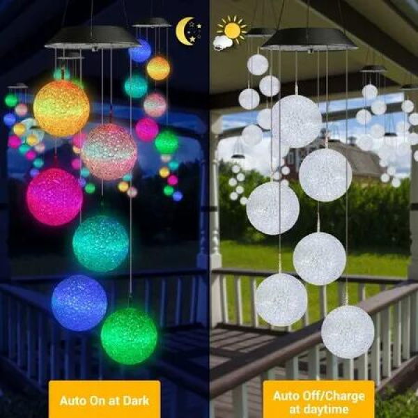 Solar Color-Changing Wind Chimes: Illuminate Your Garden and Patio