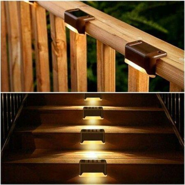 Solar Deck Lights LED Solar Step Light For Garden Pathway Patio Stairs Steps (8PCS)