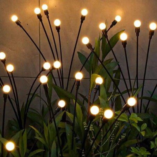 Solar Garden Lights - New Upgraded Solar Light Wind Swaying Solar Lights Outdoor Warm White (1 Pack)