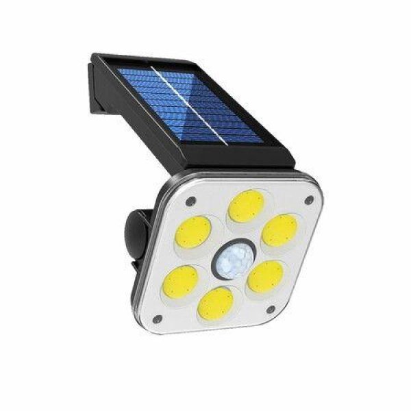 Solar Light Outdoor 54 COB LED Motion Sensor Light 2400mAh 360° Rotating Head Wide Angle Illumination 3 Modes Wireless Security Wall Lighting.