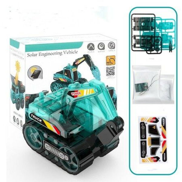 Solar Model STEM Construction Building Toys Solar Electric Car DIY Assembly Truck Engineering Vehicle Gifts Age 8+.