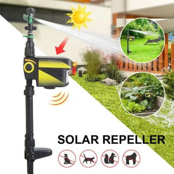 Solar-Powered Bird Repellent Sprinkler with Infrared Motion Detection Water Deterren Keep Pest/dog/cat Away Naturally