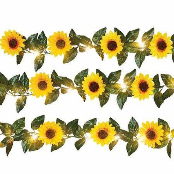 Solar-powered Sunflower String Lights (10 Lights)