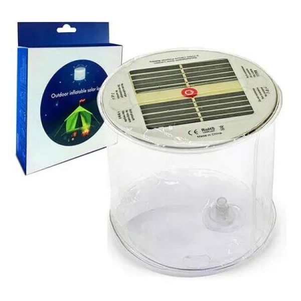 Solar Rechargeable Inflatable LED Lanterns 90 Lumens, Waterproof, USB Charging, Ideal for Camping, Backpacking, Emergencies, Lightweight