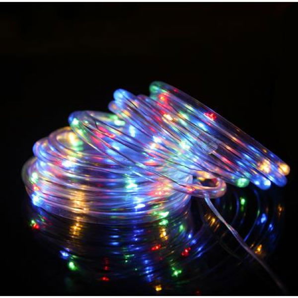 Solar Rope Light 10M 100L Waterproof Outdoor LED Copper Fairy String Tube Lights (Multi-Color)