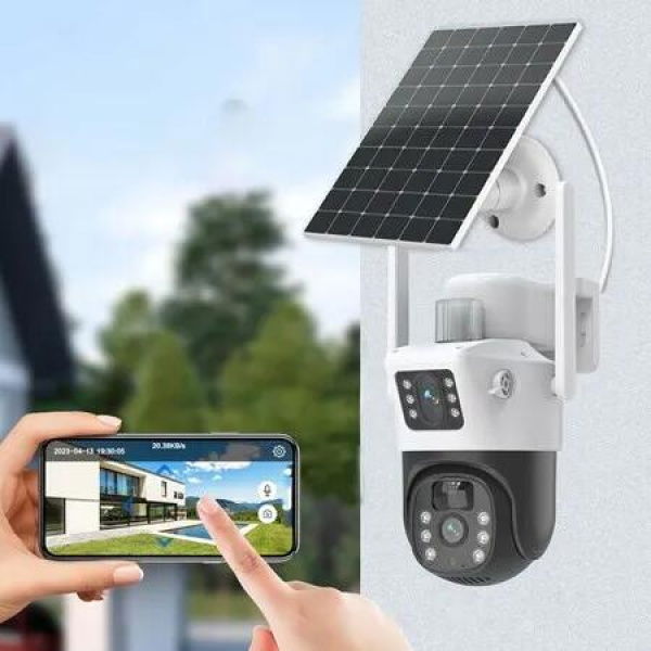 Solar Security Camera Outdoor Wireless 10800mAh Night Vision PIR Motion Detection Home Surveillance WiFi Use