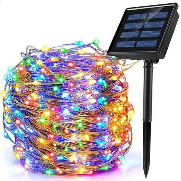 Solar String Lights Multi Color 200 LED Solar Fairy Lights 8 Modes 72 Ft Solar Powered String Lights