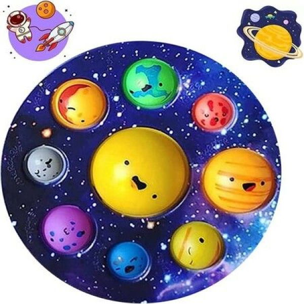 Solar System Dimple Planet Dimple Oversize Poppet Fidget Toy Space Astronomy Space Educational Toys For Christmas Birthday Gift