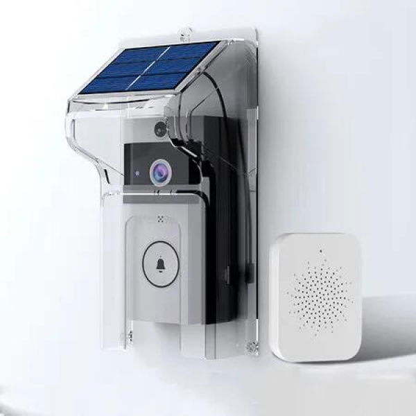 Solar Transparent Rain Cover Intelligent Visual Doorbell Wireless Video Doorbell Surveillance Camera