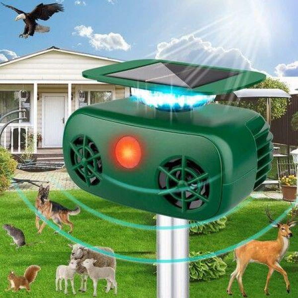 Solar Ultrasonic Animal Repeller, Solar Animal Repeller for Plants Yard