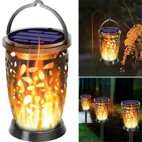 Solar Wall Lamp Garden Outdoor Lawn Lights Fireworks Pendant Lights Hanging And Inserted Lights Garden Decoration (1 Pack)
