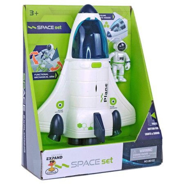 Space Plane Toy For Kids With Lights Sound And Astronaut Spaceship Toys For Interstellar Mission Adventure