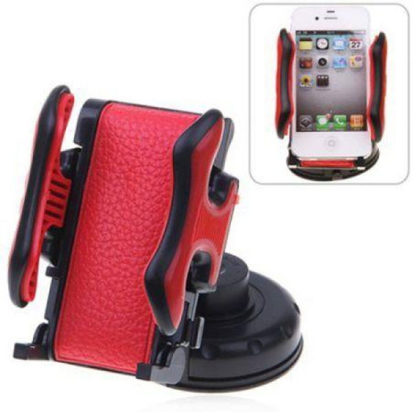 Space-saving Portable Car Universal Holder For PDA GPS Cellphone MP3/MP4 (Red)