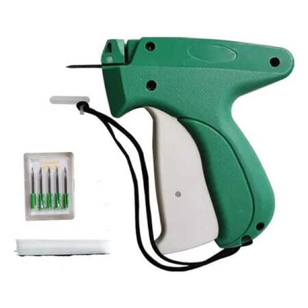 Speedy Clothing Fixer, Stitchy Quick Clothing Fixer, Stitch Gun with 6 Needles and 2000 White 5mm Mini Fasteners, Green