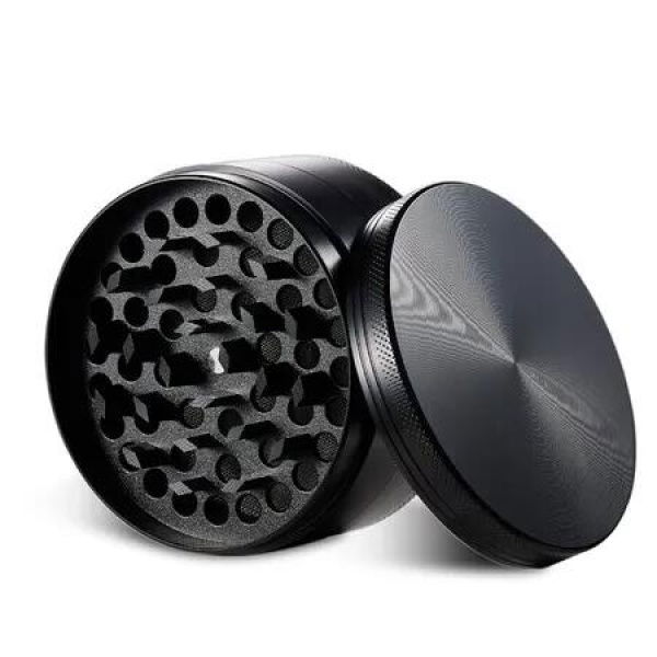 Spice Grinder 2.5 Inch Magnetic Cover Herb Black Kitchen Pollen Crusher Portable Gadgets Cooking Dinner