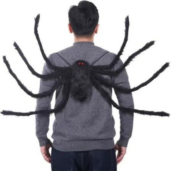 Spider Backpack Costume Halloween Cosplay Colourful Candy Bag 8 Legs Horror Plush Decoration Party Dress Up Black Man Woman