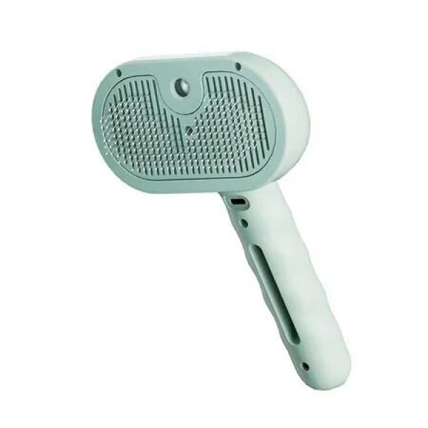 Spray Cat Brush for Shedding, Water Brush for Cats and Dogs, Pet Hair Removal Comb with Water Tank and Release Button (Green)