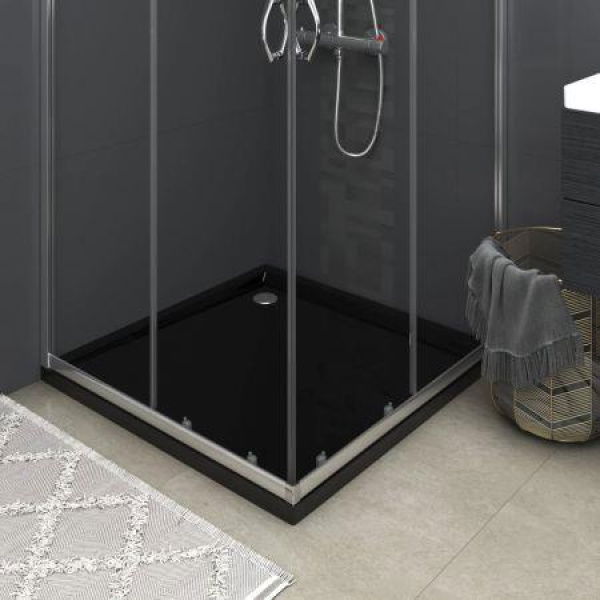 Square ABS Shower Base Tray Black 90x90 Cm