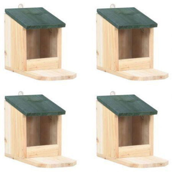 Squirrel Houses 4 Pcs Firwood