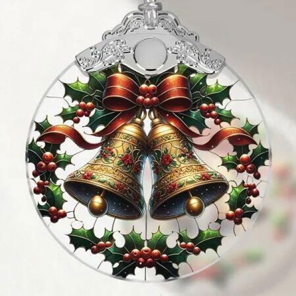 Stained Glass Bell Ornament, Christmas Tree Decorations, Ornaments for Tree, Holiday Gifts