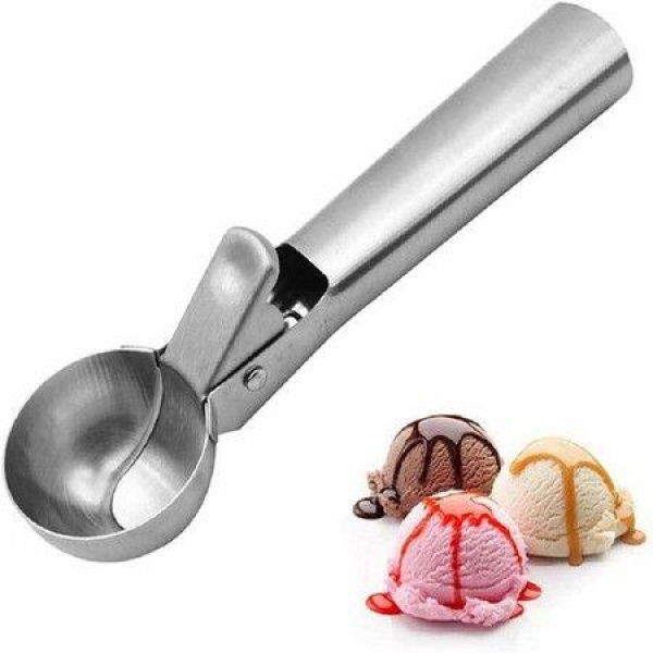 Stainless Steel Ice Cream ScoopScoop For Baking Kitchen Melon Baller For Kids And Adults Perfect For Frozen Gelatos