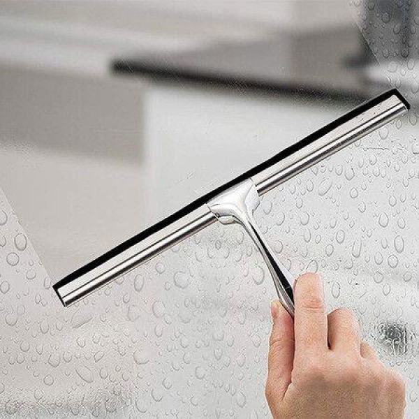 Stainless Steel Squeegee Glass Window Cleaner Wiper Bathroom Tile Wall Wiper For Bathroom Mirror