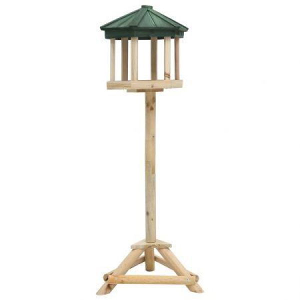 Standing Bird Feeder Solid Firwood 33x106 Cm