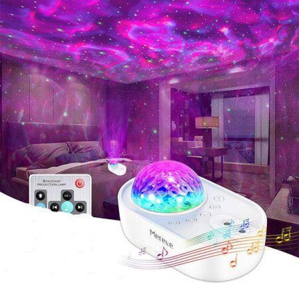 Star Projector 3 In 1 Galaxy Night Light Projector With Music Speaker And 5 White Noises For Bedroom Party Home Decor