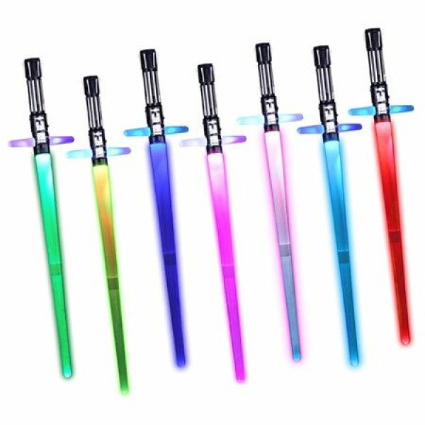 Star Wars Cross 7 Colors Telescopic Luminous Light Sword Toy