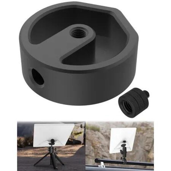 Starlink Mini Tripod Adapter,Aluminum Alloy Tripod Mount Adapter for Starlink Mini - 1/4In-20 and 3/8In-16 Threaded - Enables Tripod