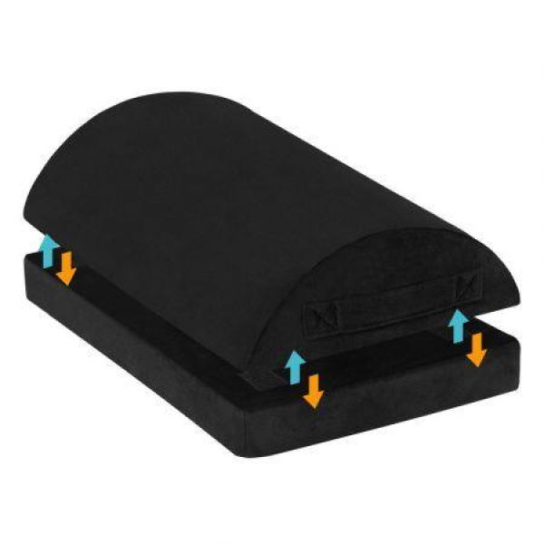 STARRY EUCALYPT Foot Rest Stool Pad Foam Cushion Adjustable Office Pillow Under Desk Black