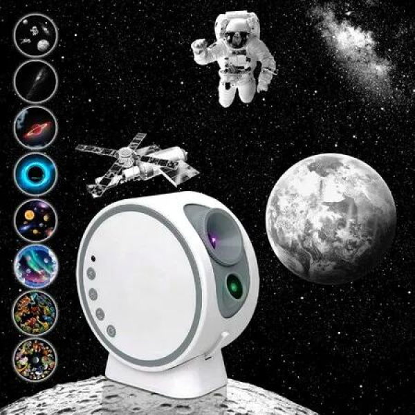 Starry Sky Projector Planetariums Projector Lamp Starry Sky 8 HD Film Discs and Night Light Projector with Adjustable Focus Lens