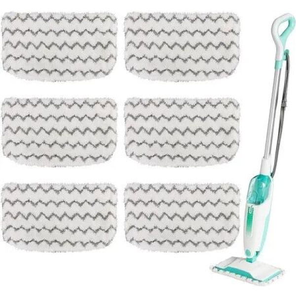 Steam Mop Pad Shark Replacements 6 Count Microfiber Compatible S1000 S1000A S1000C S1000WM S1001C S2001 Washable Reusable