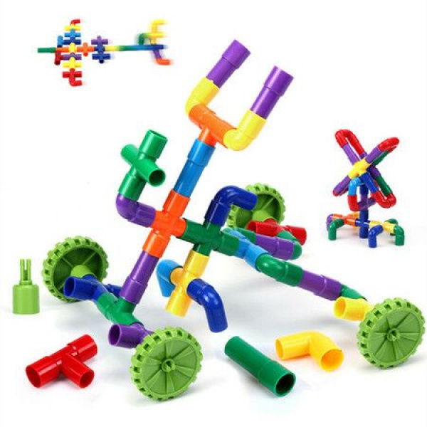 STEM Building Blocks Toy For Kids - Educational Toys Kit For Toddlers - Construction Toys For Kids Age 3+ (144 Pcs)