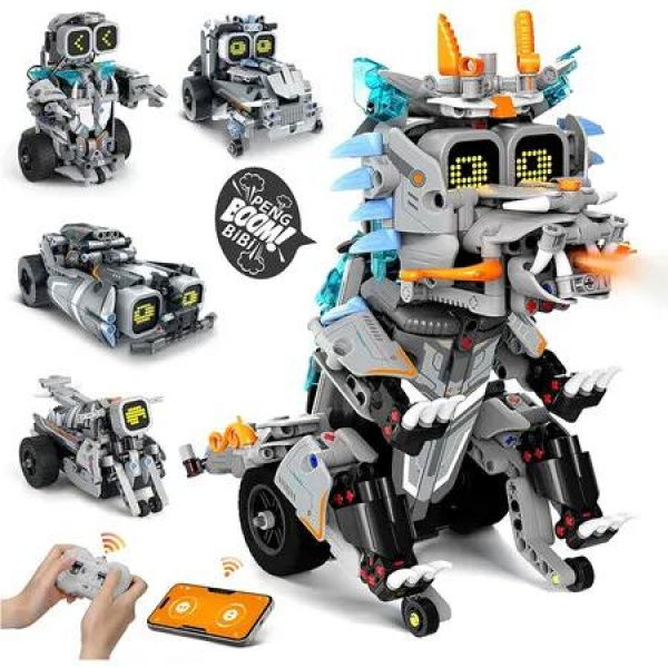 STEM Building Toys for Kids Age 6 to 14, Remote and APP Controlled 3in1 STEM Motorcycle Robot Building Kit for Kid